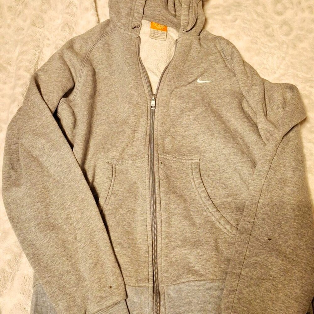 Grey Nike Zip Hoodie